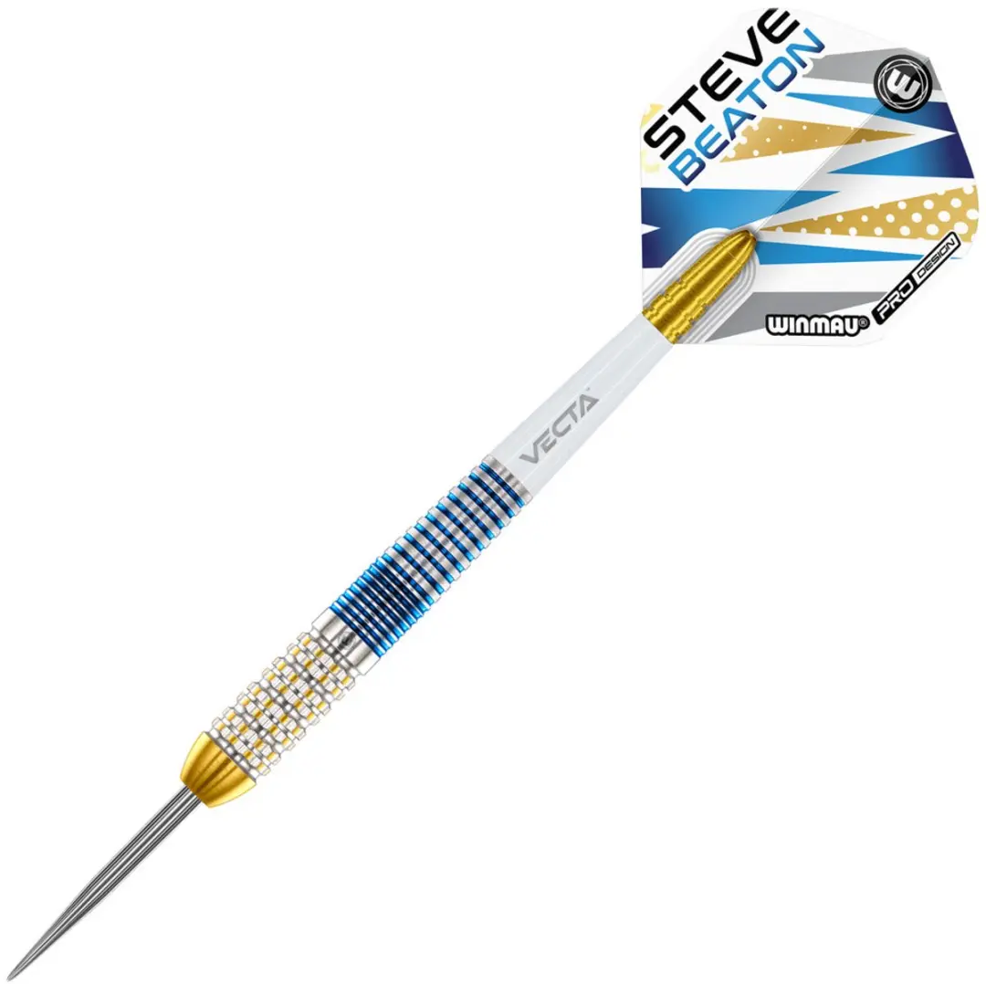 Winmau Steve Beaton Legacy Edition Dartpijlen 3 Stuks - Zilver/Blauw/Goud