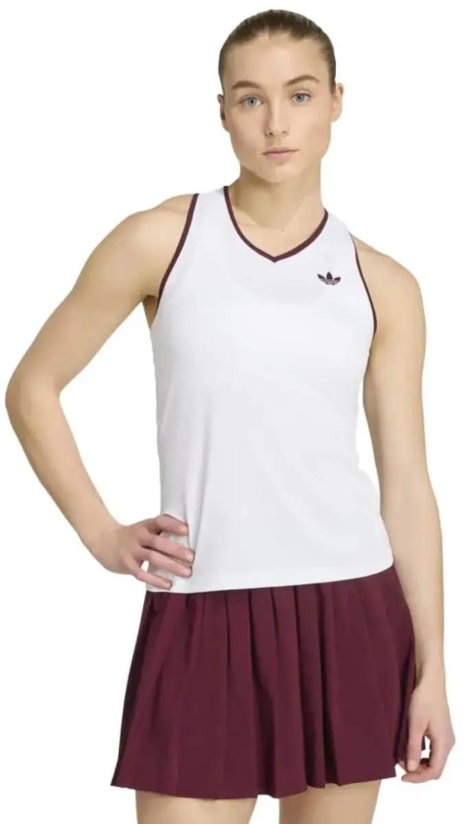 Adidas Classics Mouwloos T-shirt Wit S