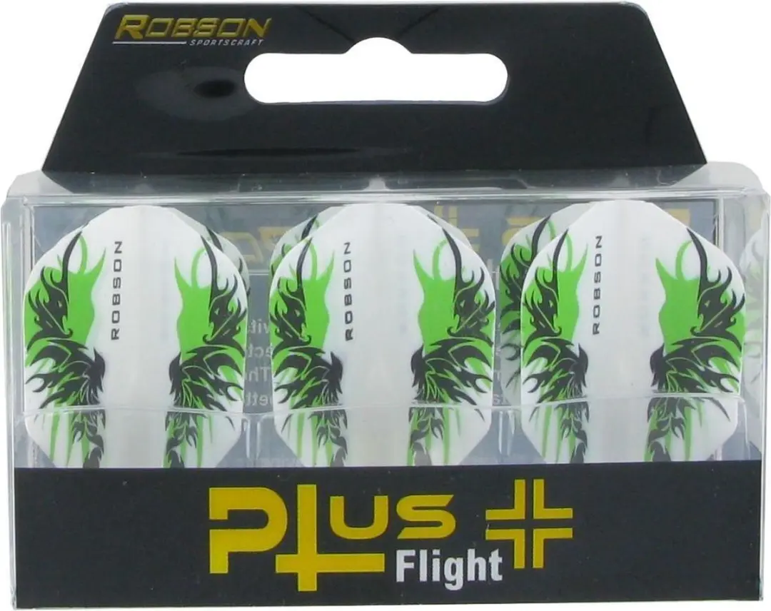 Bull's Robson Standaard Tribal Dartflights - Finn Wit - 3 Stuks