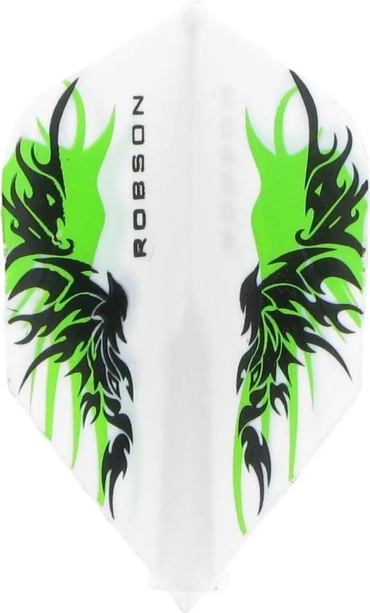 Bull's Robson Standaard Tribal Dartflights - Finn Wit - 3 Stuks