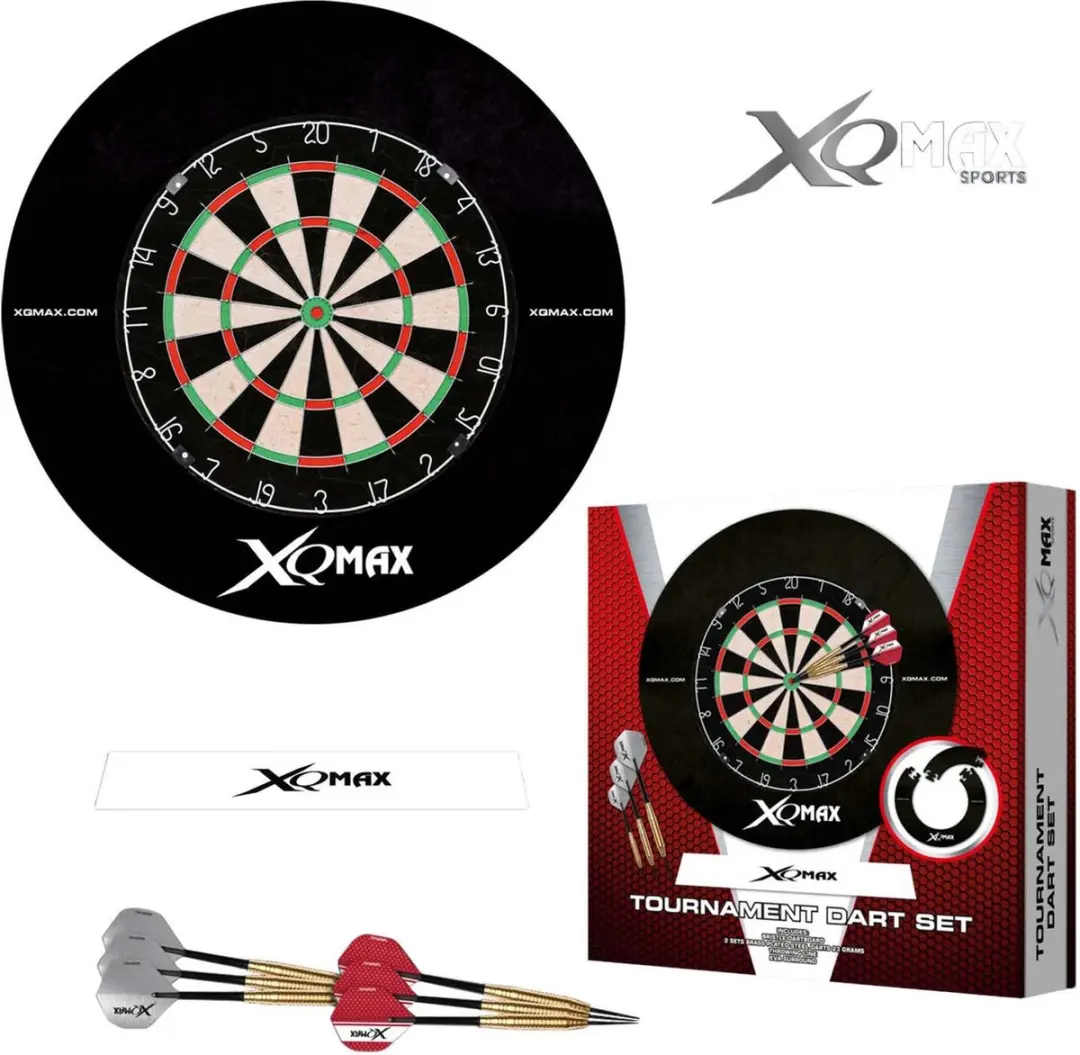 XQMax Tournament Set QD7000400 - Dartbordset - 6 Pijlen 23g - Zwart