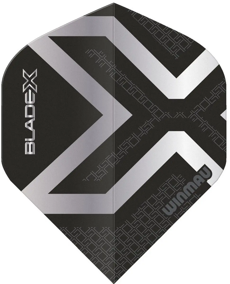 Winmau Blade X Prism Delta Dartvleugels - 3 Stuks - Zilver/Zwart