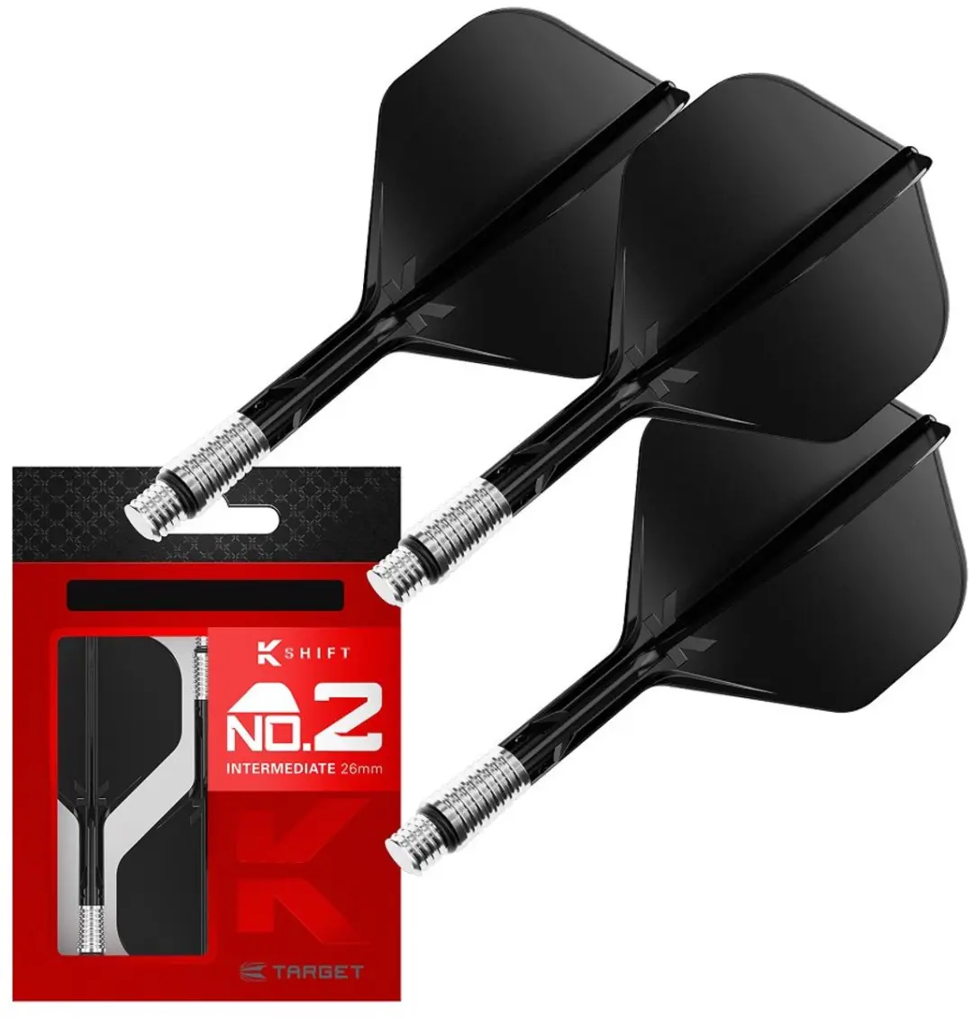 Target K-Shift Black NO2 Dart Flights 3 Stuks