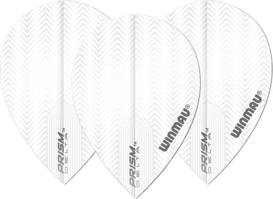 Winmau Prism Delta Dart Flights - 3 Stuks Wit