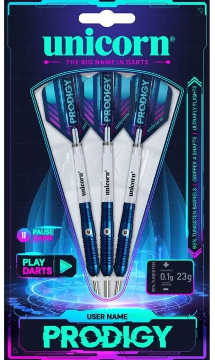 Unicorn Prodigy S2 Dartpijlen 95% - 3 Stuks - Blauw - afbeelding 6 van 6