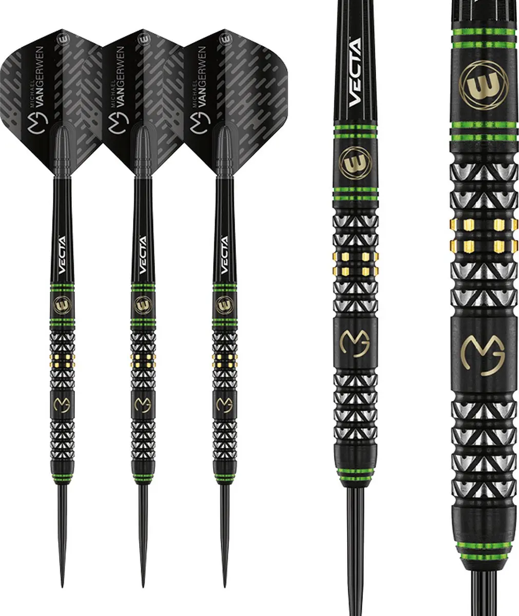 Winmau Michael van Gerwen Vantage Dartpijlen - 3 Stuks - Zwart