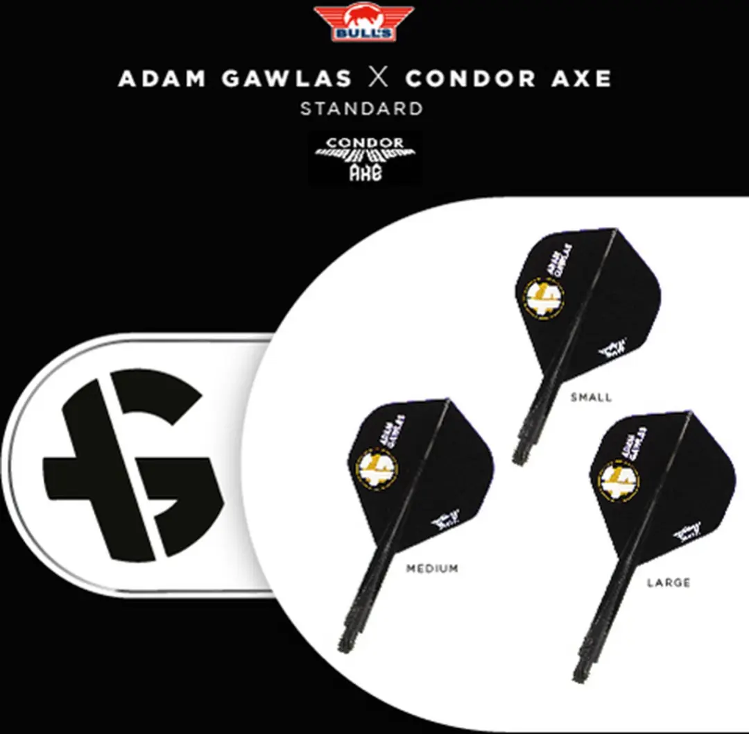 Bull's Condor Axe Adam Gawlas Black No.2 BU-51813 - 3 Stuks