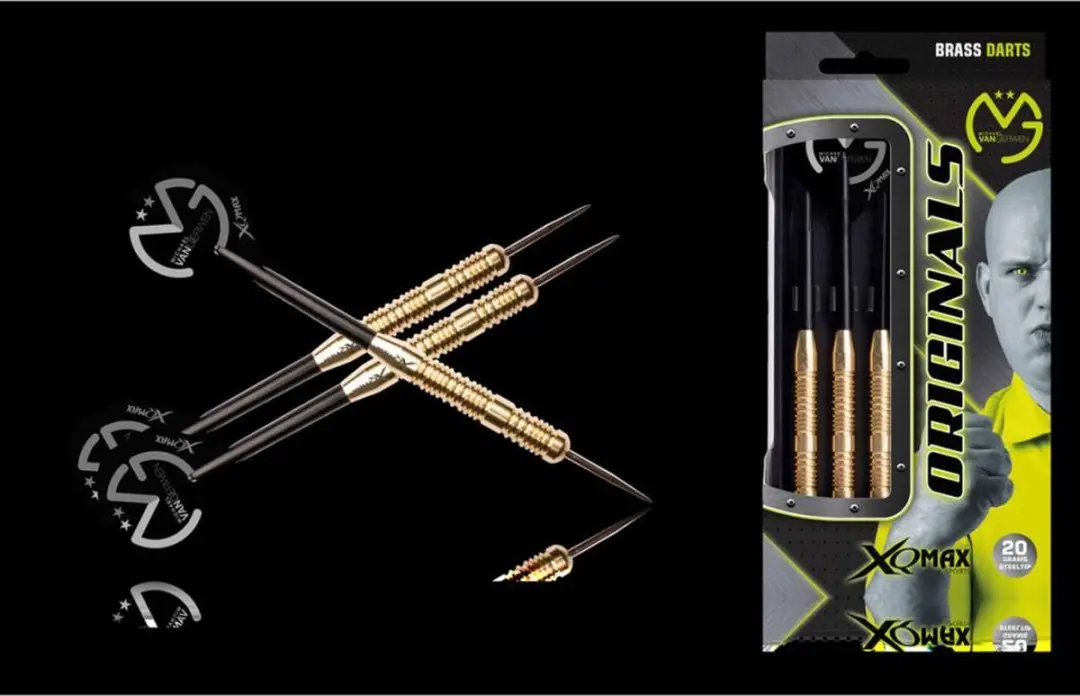 XQMax Michael van Gerwen Brass Darts 3 Stuks - Goud
