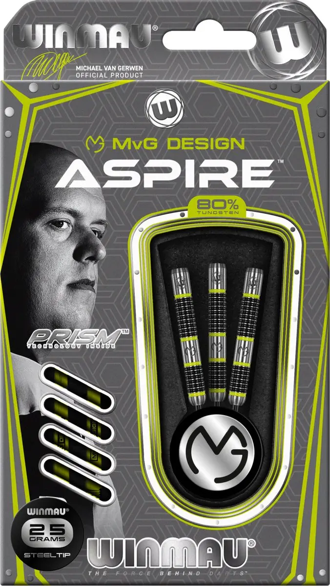 Winmau Michael van Gerwen Aspire Dartpijlen 3 Stuks - 25