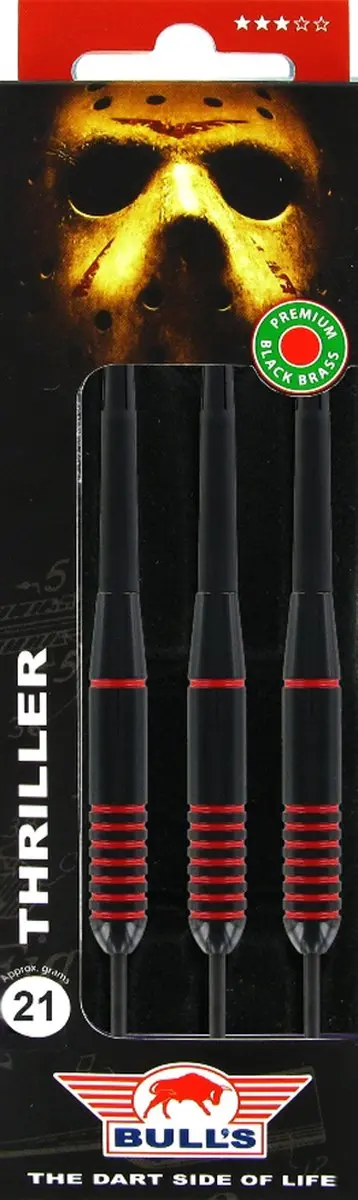 Bull's Thriller Black Brass Dartpijlen 21g - 3 Stuks