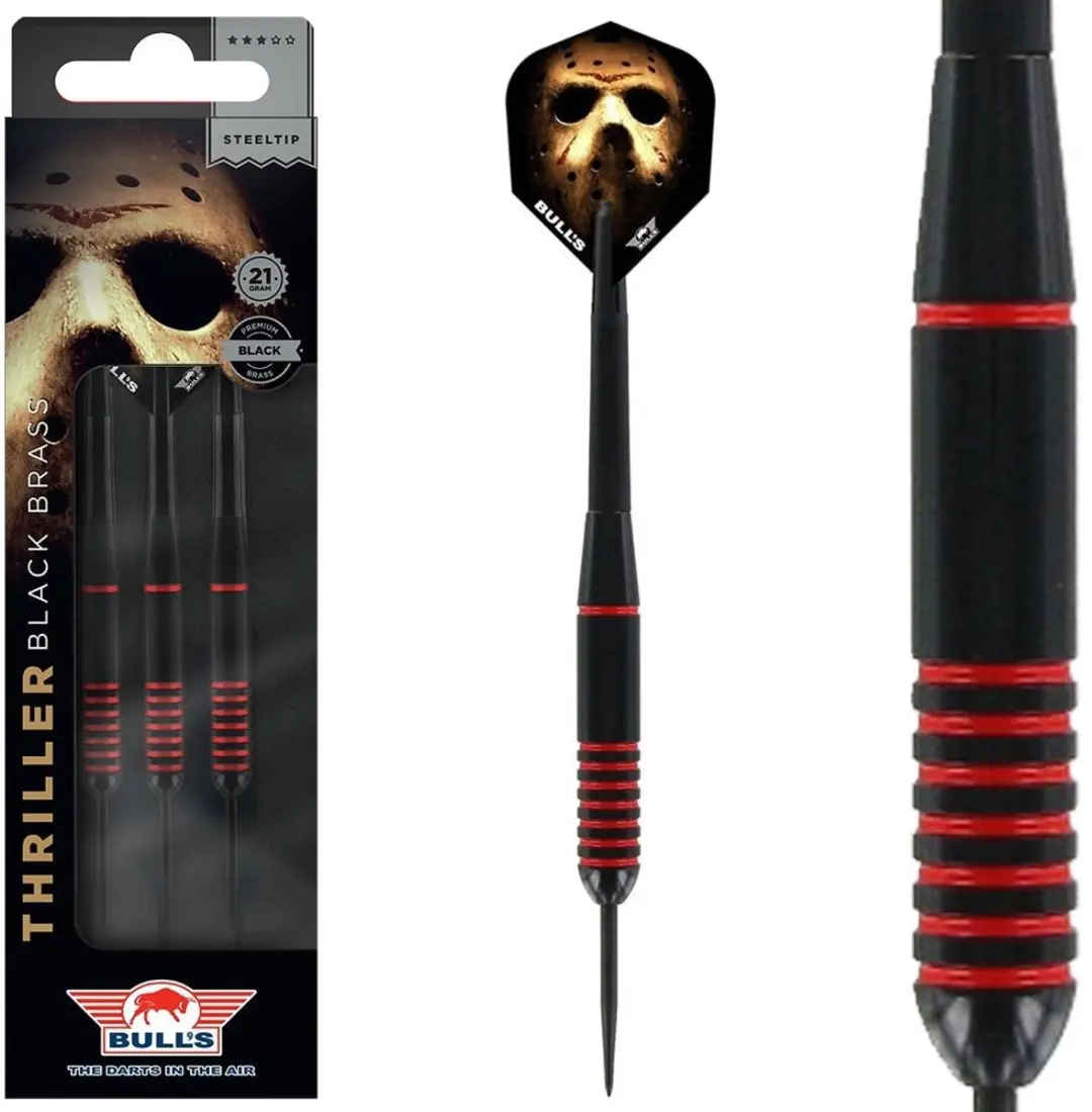 Bull's Thriller Black Brass Dartpijlen 21g - 3 Stuks