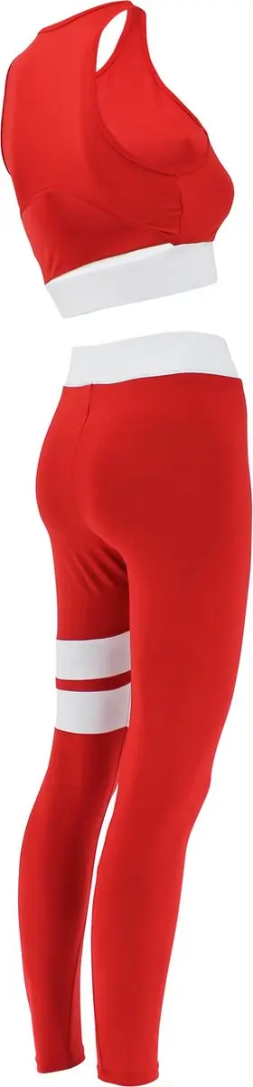 Legend Sportlegging Rood/Wit Streep M