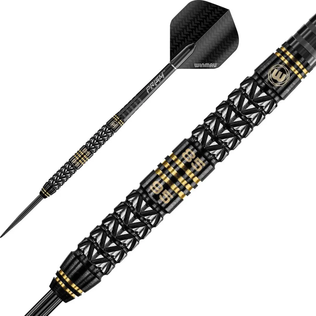 Winmau Aspria B Dartpijlen - 3 Stuks - Zwart/Goud