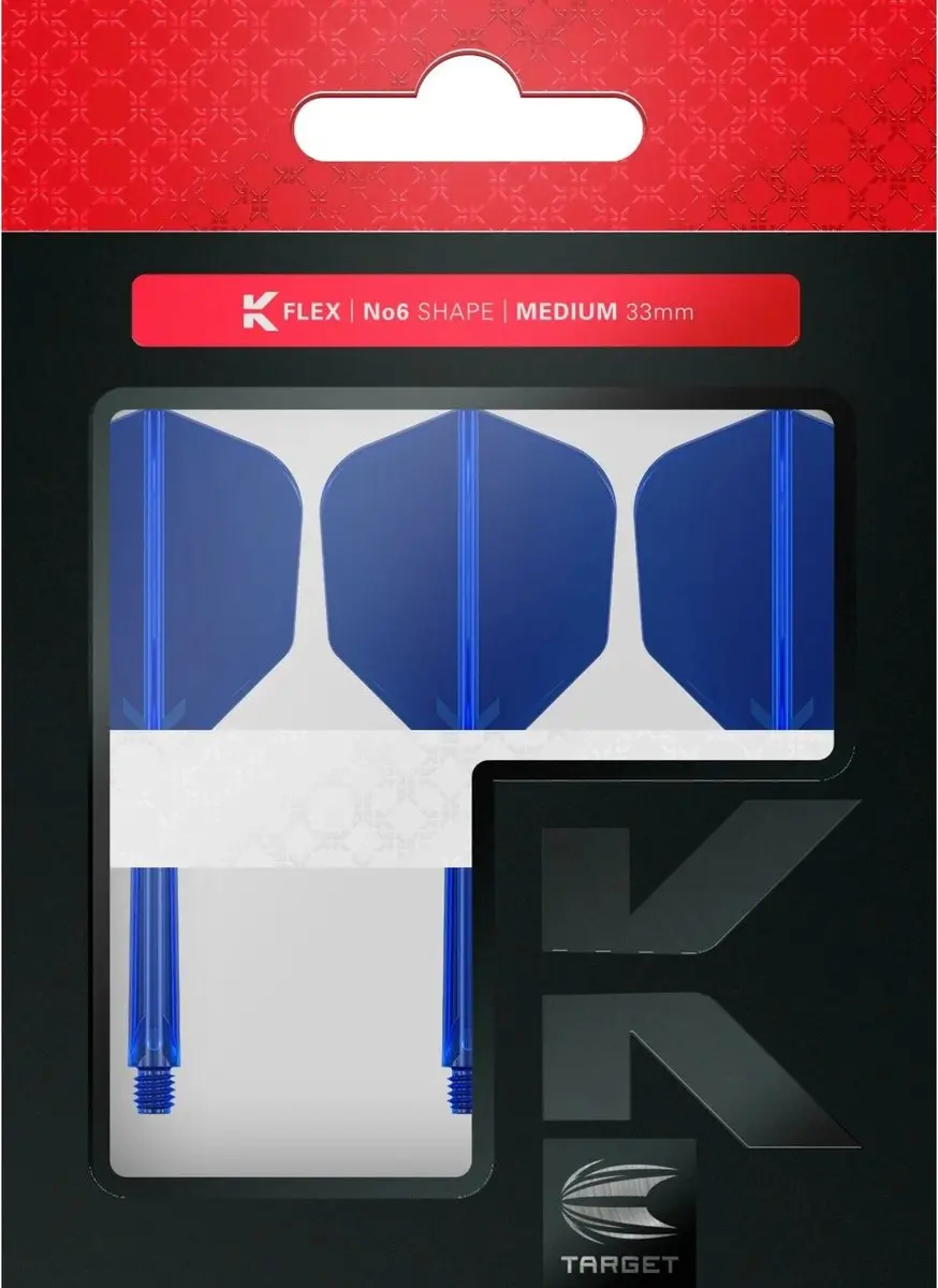 Target K-Flex Blue NO6 Dart Flights Intermediate 26mm