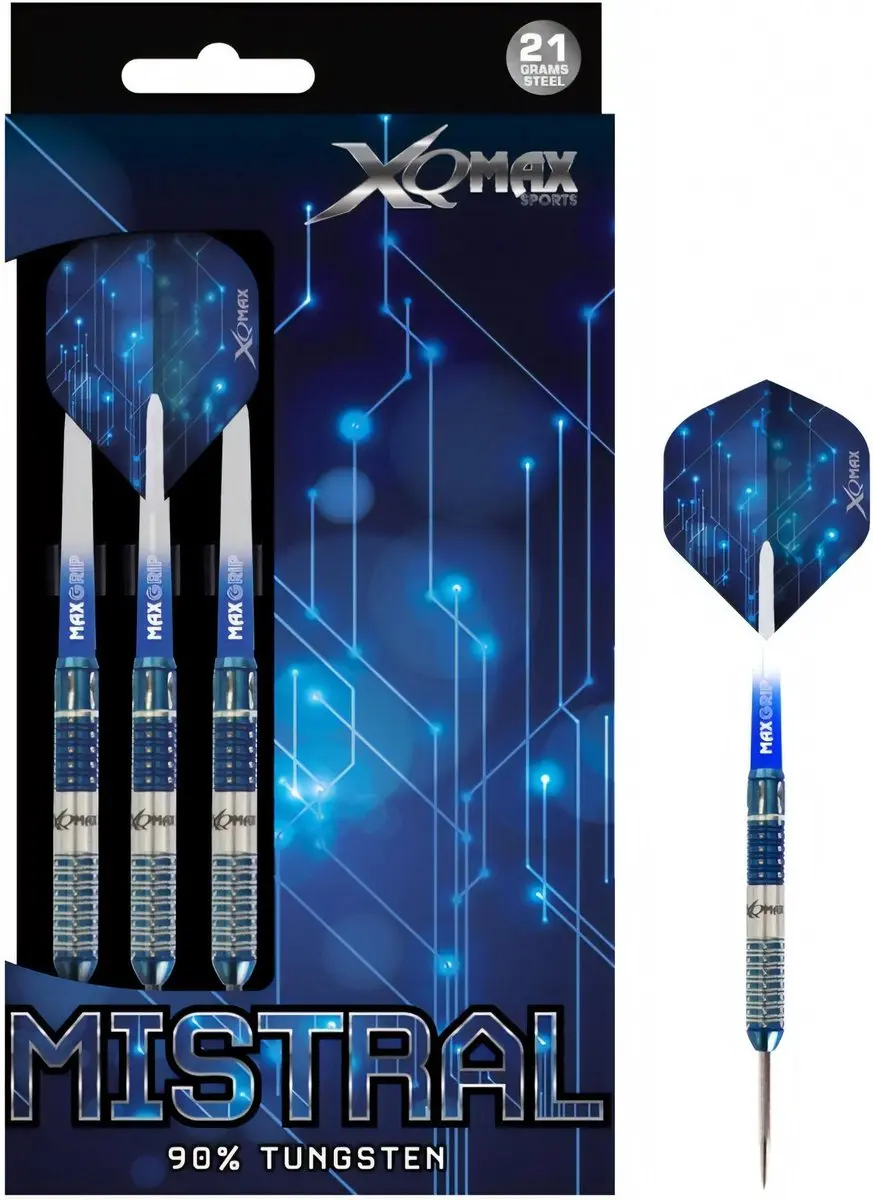 XQMax Mistral Dartpijlen 21g - 90% Tungsten - 3 Stuks