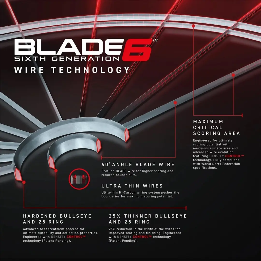 Winmau Blade 6 TripleCore Dartbord 45cm