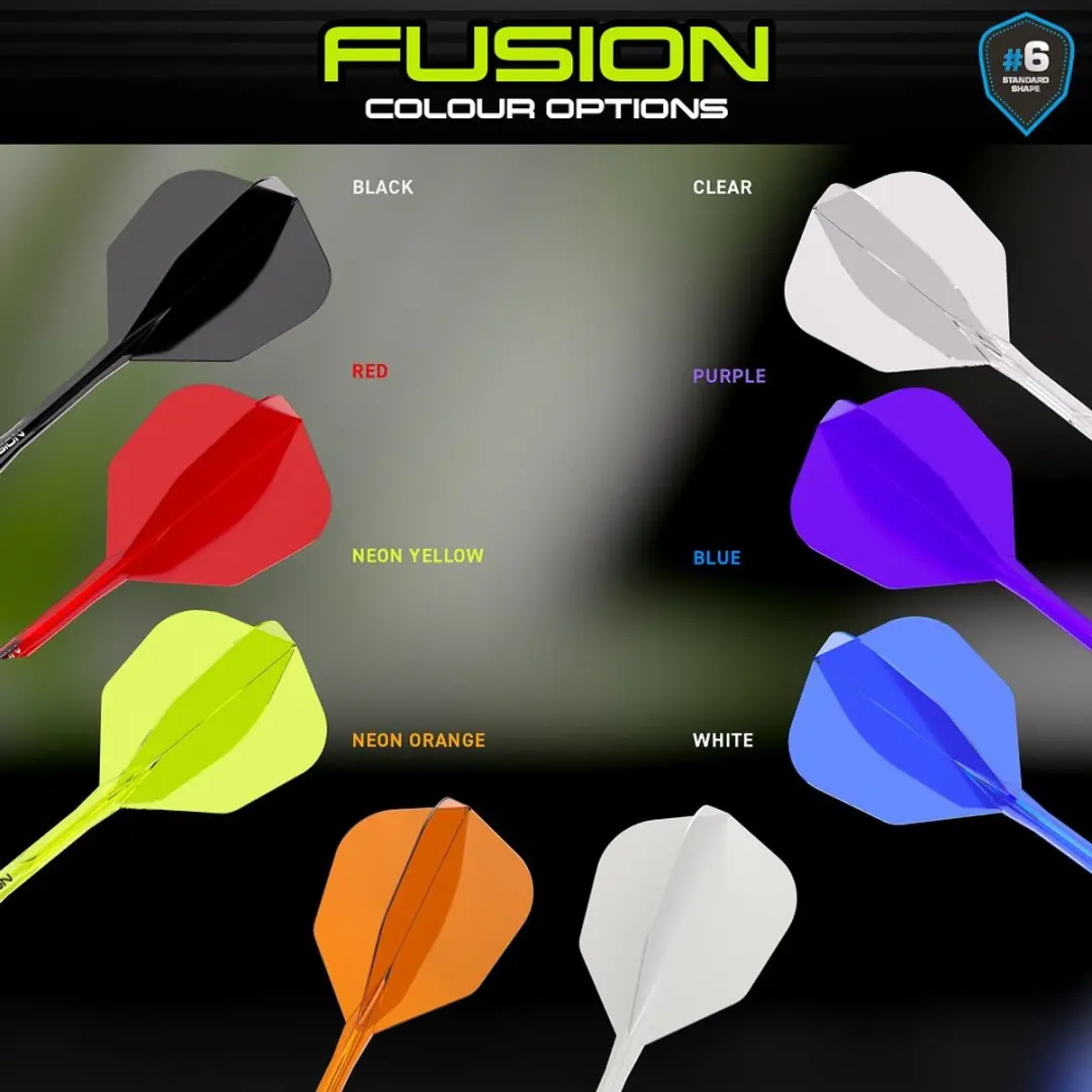 Winmau Fusion NO6 Dartvleugels - Neon Oranje - 3 Stuks