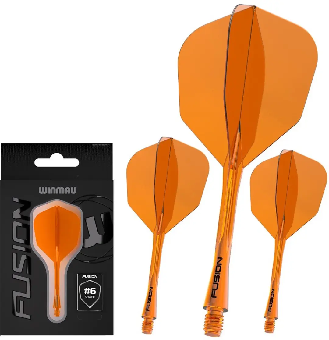 Winmau Fusion NO6 Dartvleugels - Neon Oranje - 3 Stuks