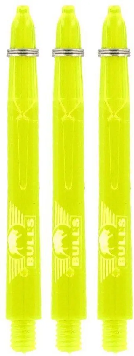 Bull's Nylon Glowlite Dart Shafts Geel BU-55422 - 3 Stuks