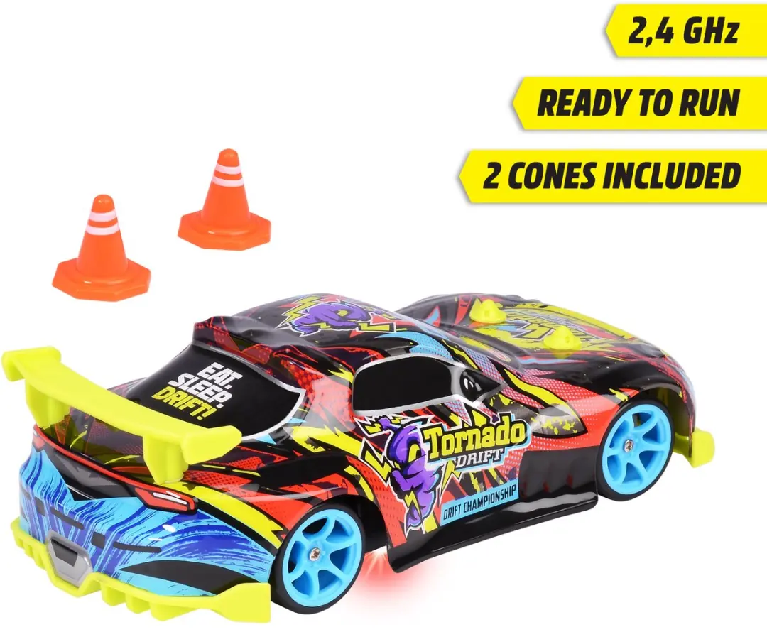 Dickie Toys RC Tornado Drift Racewagen 201104007 - Driffunctie - 3x AA