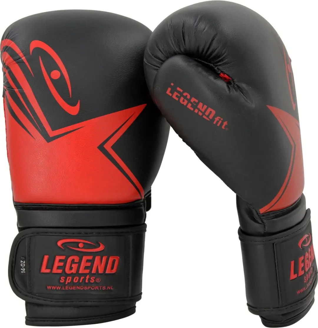 Legend EcoFIT Bokshandschoenen 10 oz - Zwart/Rood - afbeelding 6 van 6