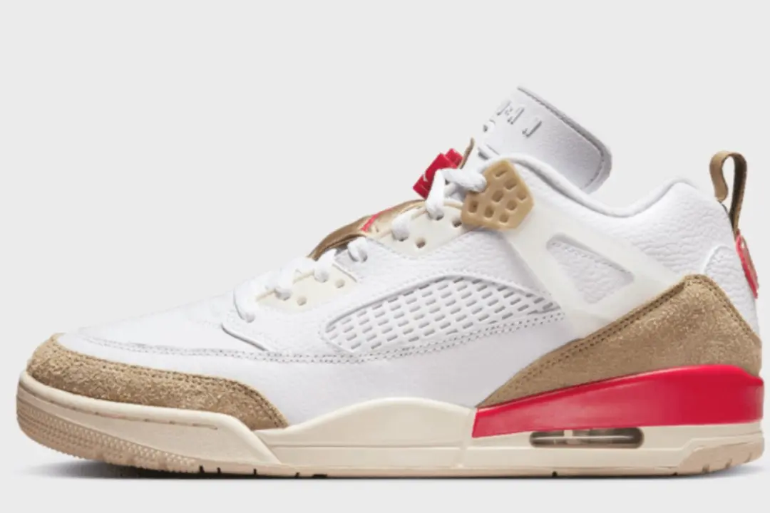 Jordan Spizike Low FQ1759-105 Sportschoenen - Maat 47 - Wit/Bruin/Rood