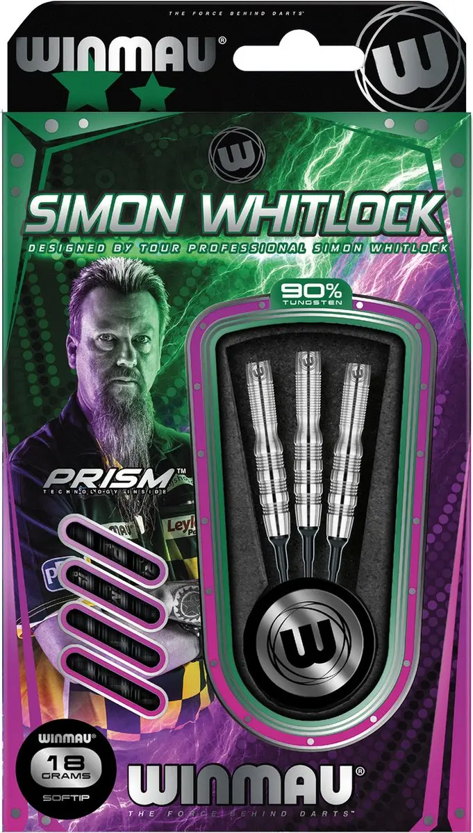 Winmau Simon Whitlock Silver 90% Dartpijlen - 3 Stuks