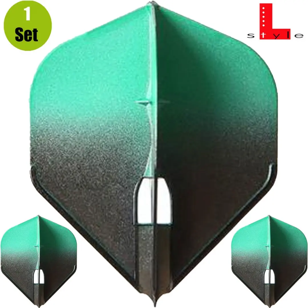 L-Style Champagne L1 Standard Dart Flights - Blauw/ Groen - 3 Stuks