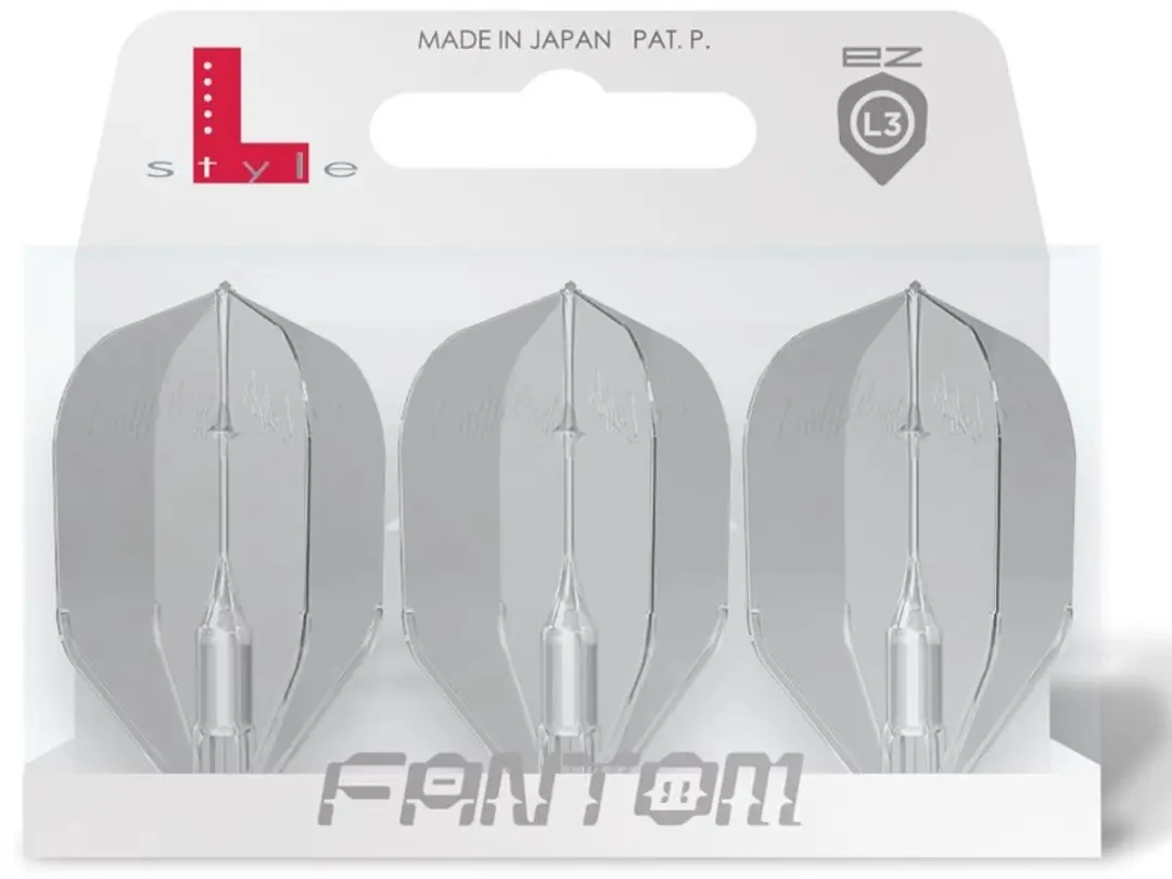 L-Style Fantom EZ L3 Shape Clear Dart Flights - 3 Stuks