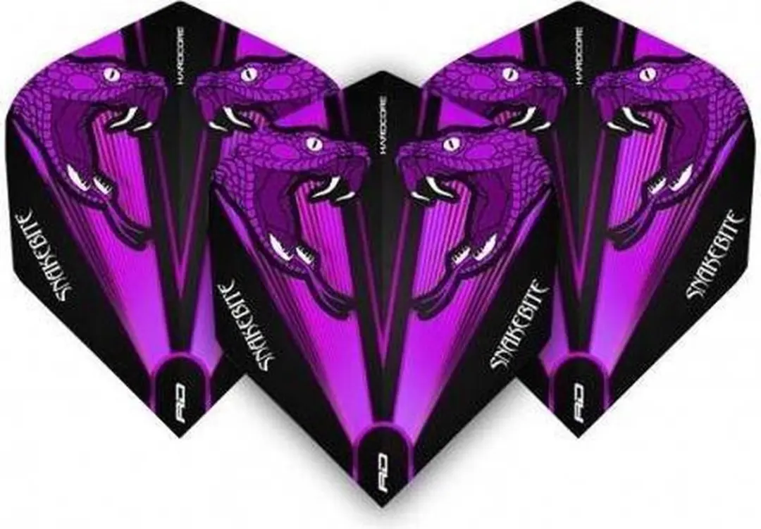 Red Dragon Peter Wright Snakebite Pink Transparent Dart Flights TF6418