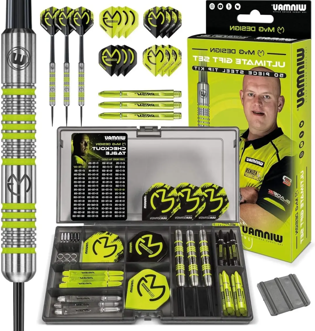 Winmau Michael Van Gerwen MvG Cadeauset Dartset 50-delig - 20g Steeltip