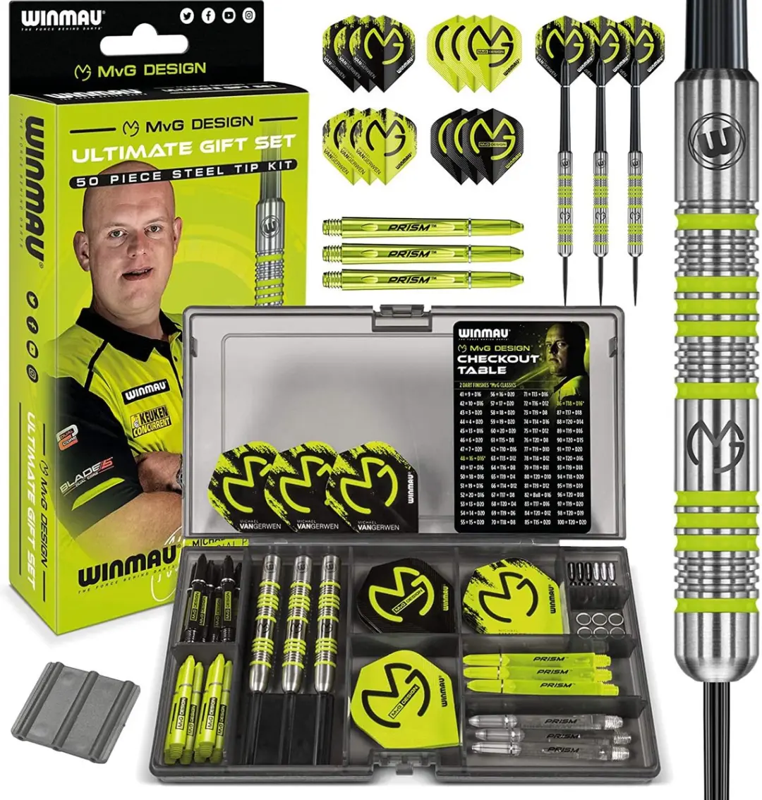 Winmau Michael Van Gerwen MvG Cadeauset Dartset 50-delig