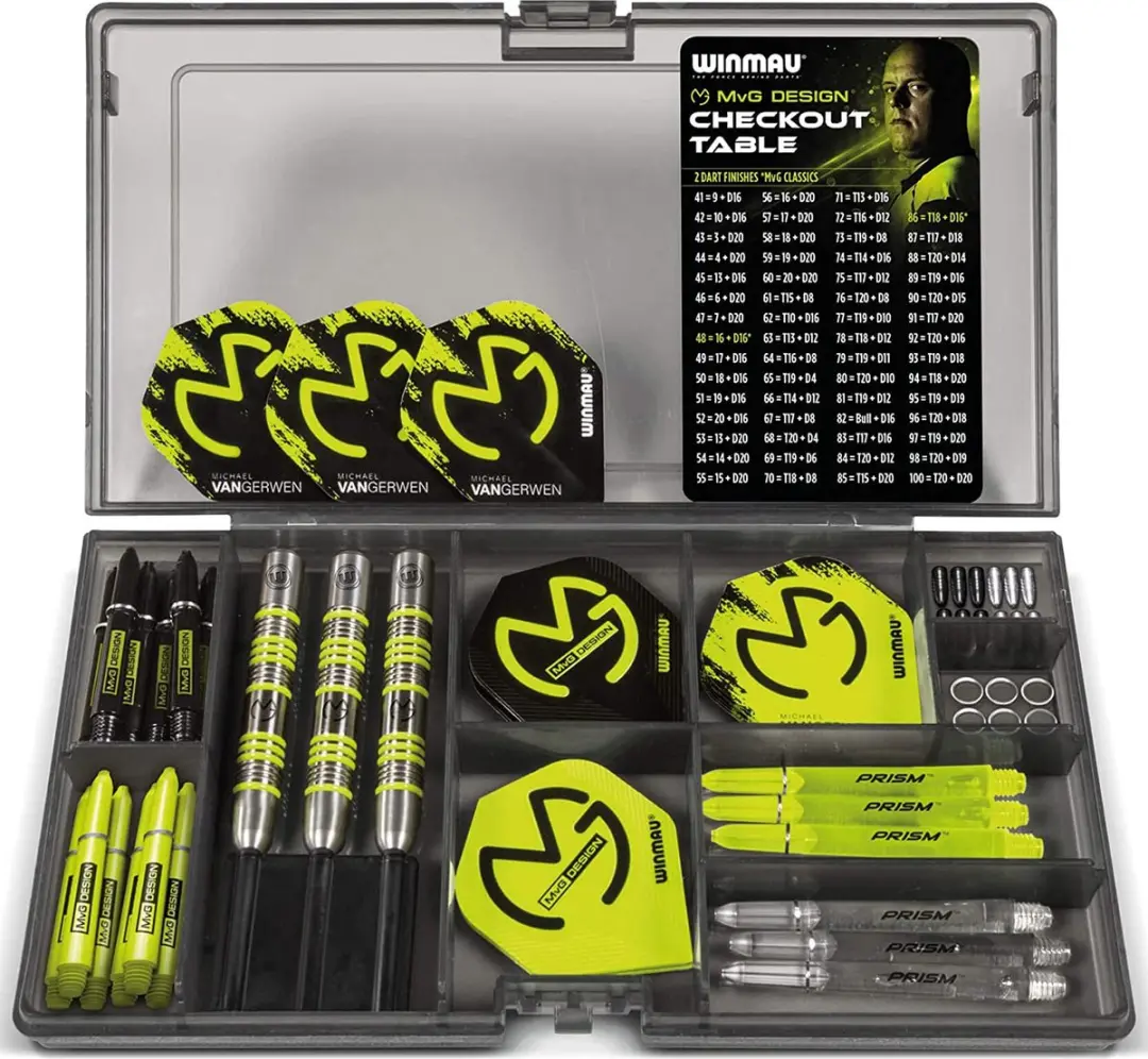 Winmau Michael Van Gerwen MvG Cadeauset Dartset 50-delig - 20g Steeltip