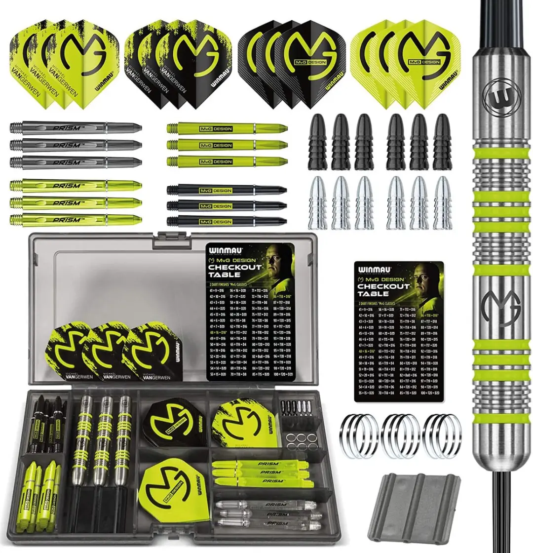 Winmau Michael Van Gerwen MvG Cadeauset Dartset 50-delig - 20g Steeltip