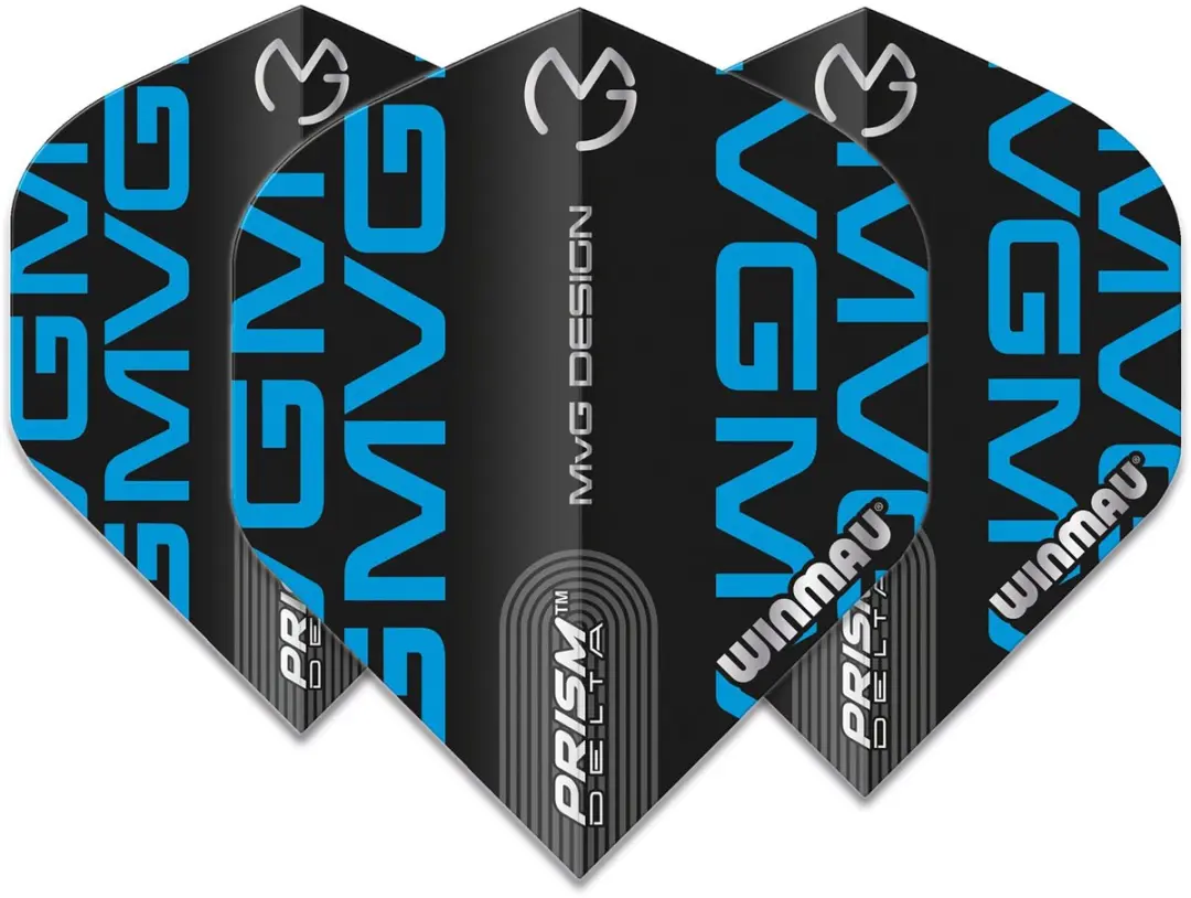 Winmau Prism Delta MVG Dart Flights - Zwart/Blauw