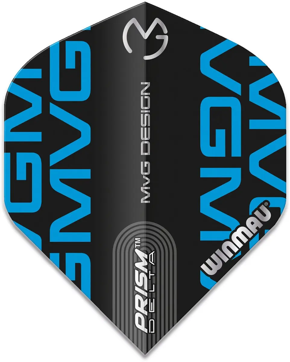 Winmau Prism Delta MVG Dart Flights - Zwart/Blauw