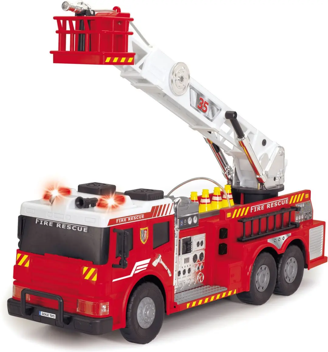 Dickie RC Brandweerwagen met Ladder - Rouge