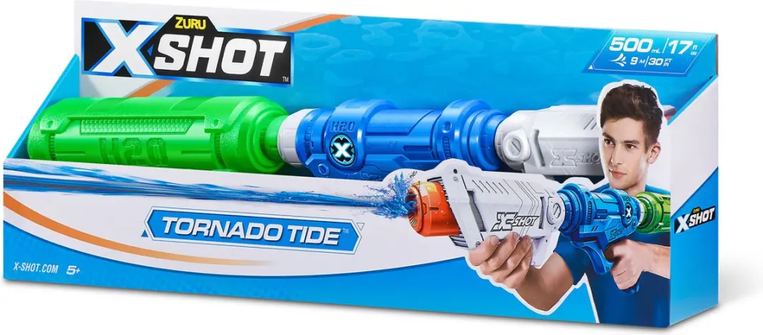 Zuru Xshot Tornado Tide Waterpistool 500ml - Blauw/Wit/Groen
