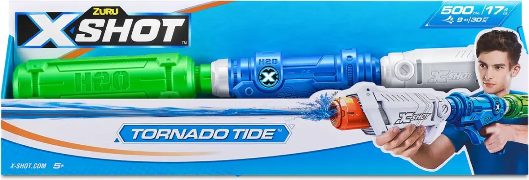Zuru Xshot Tornado Tide Waterpistool 500ml - Blauw/Wit/Groen - afbeelding 6 van 6