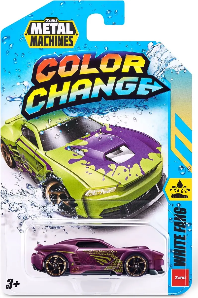 ZURU Metal Machines White Fang Kleurveranderende Auto 8cm - Paars