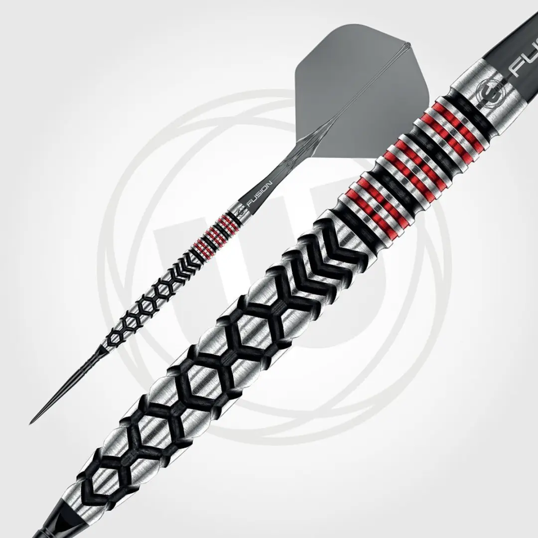 Winmau Fornax Tapered Switch Point Dartpijlen - 3 Stuks - Zwart/Zilver/Rood