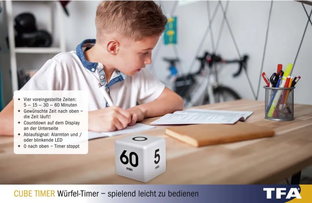 TFA Dostmann Timer Cube Digitaal - Wit