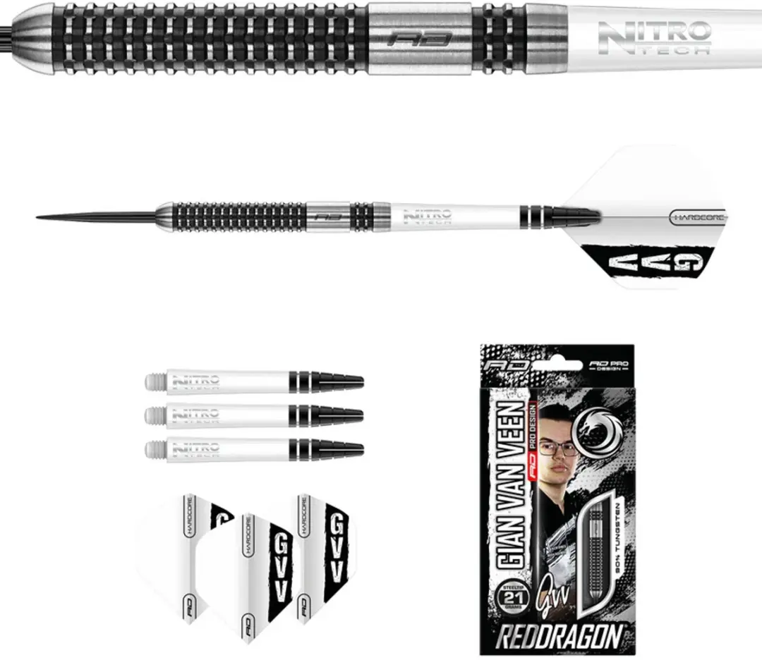 Red Dragon Gian van Veen Axis 90% Dartpijlen - 3 Stuks
