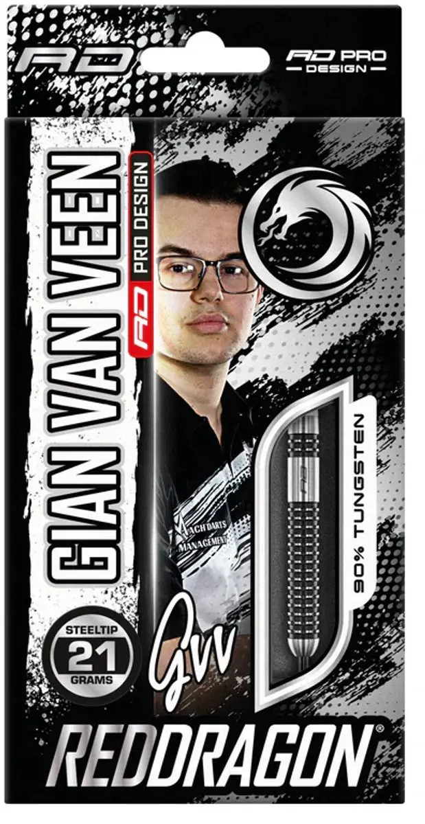 Red Dragon Gian van Veen Axis 90% Dartpijlen - 3 Stuks