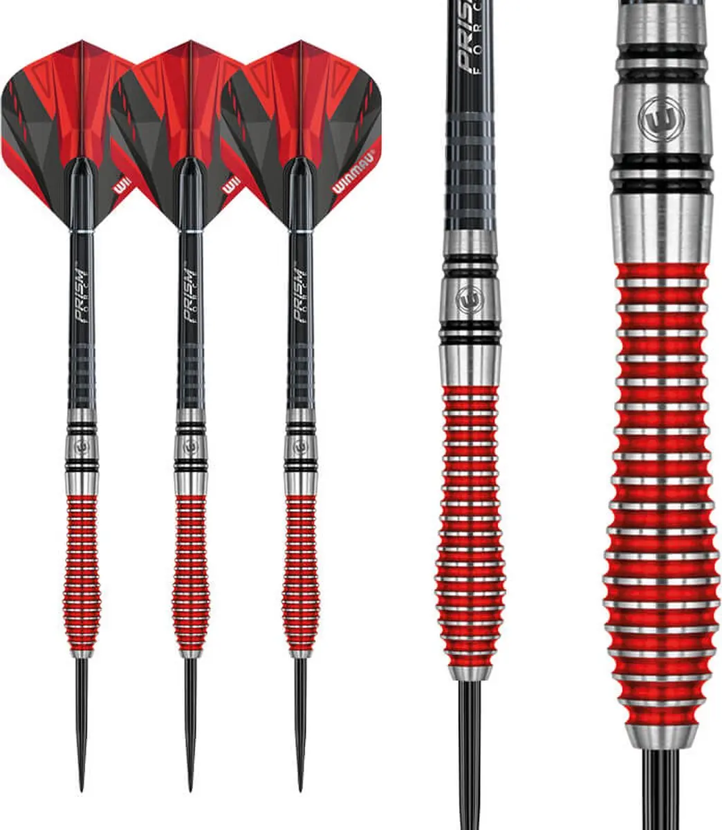 Winmau Dennis Priestley 90% Special Edition Dartpijlen - 3 Stuks - Zwart/Rood - afbeelding 6 van 6