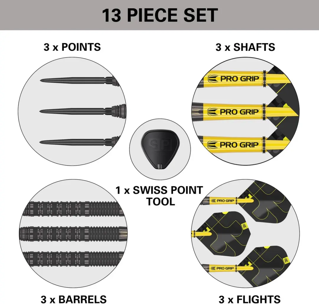 Target Darts Bolide Void Steel Tip 23G - 3 Stuks