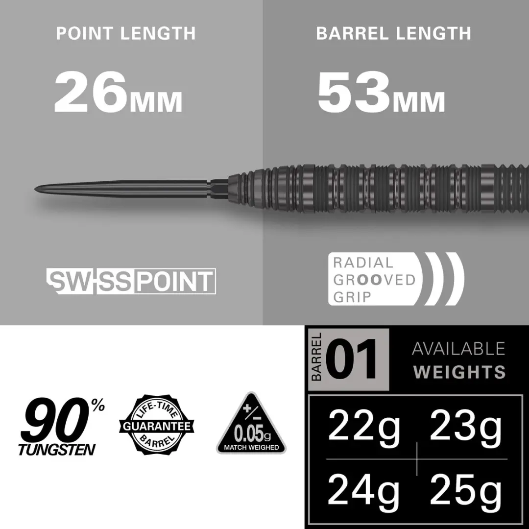 Target Darts Bolide Void Steel Tip 23G - 3 Stuks