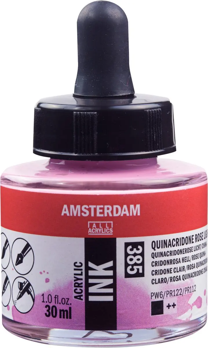 Amsterdam Acrylic Inkt Quinacridoneroze Licht 385