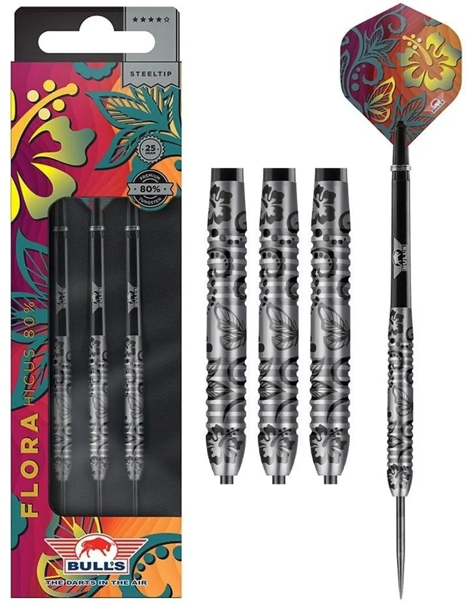 Bull's Flora Hicus 80% Dartpijlen - 25g (3 stuks)