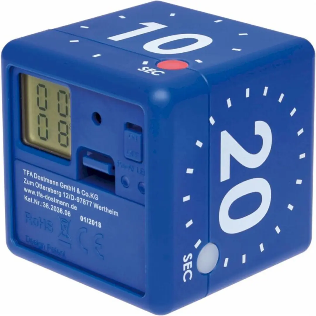 TFA Dostmann CUBE Digitaal Timer - Blauw - afbeelding 6 van 6